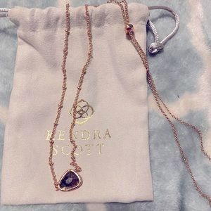 Kendra Scott black abalone shell necklace